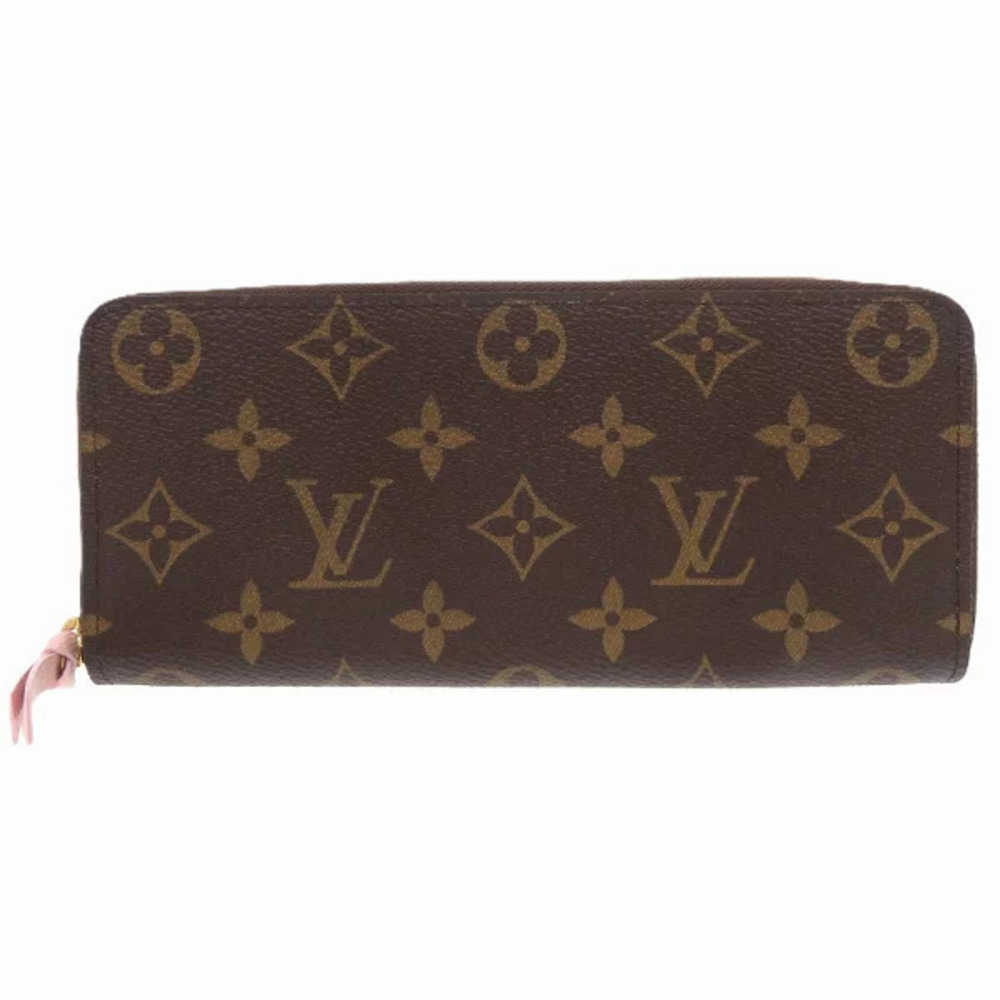 Louis Vuitton Portefeuille Clemence Monogram Canvas Brown Long Wallet LV
